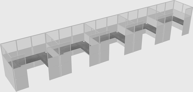 U-shaped cubicle