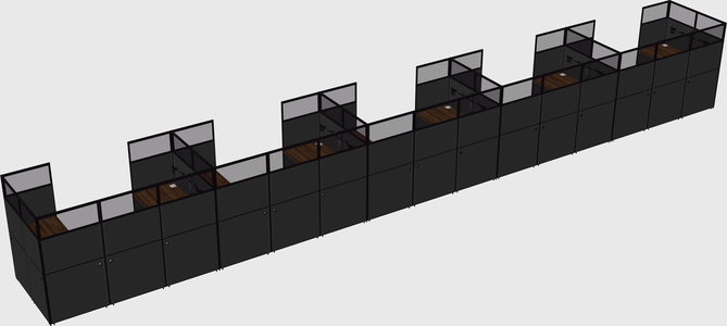 U-shaped cubicle