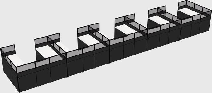 U-shaped cubicle