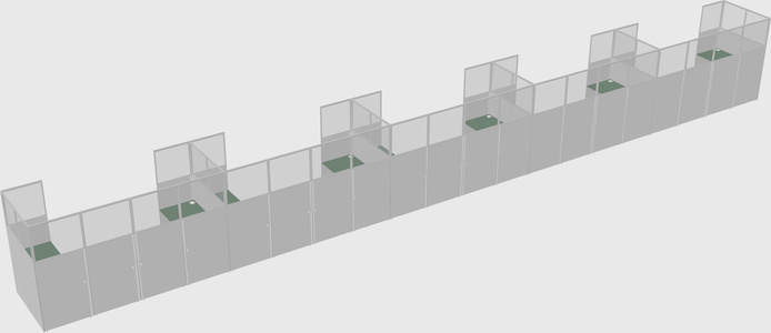 U-shaped cubicle