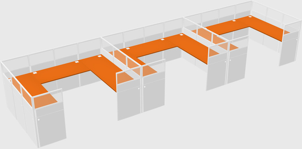 U-shaped cubicle