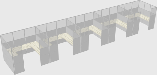 U-shaped cubicle