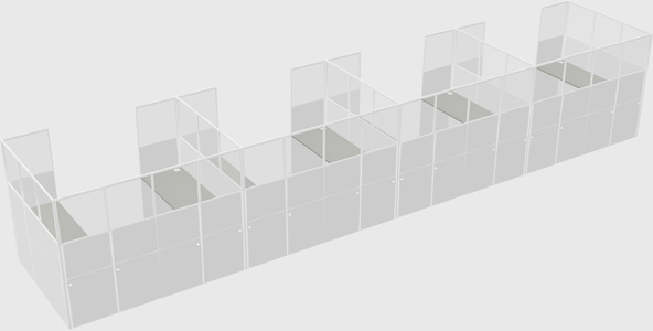 U-shaped cubicle