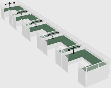 U-shaped cubicle