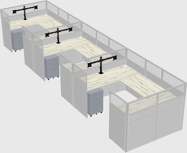 U-shaped cubicle