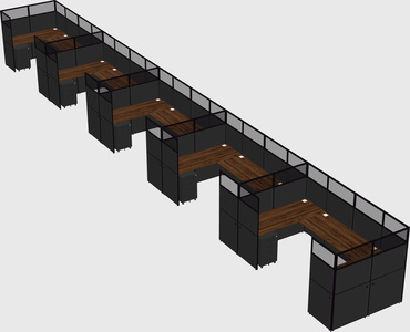 U-shaped cubicle