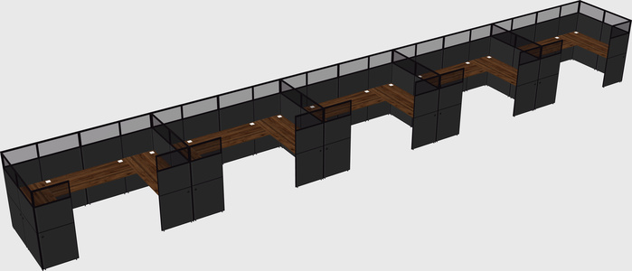 U-shaped cubicle