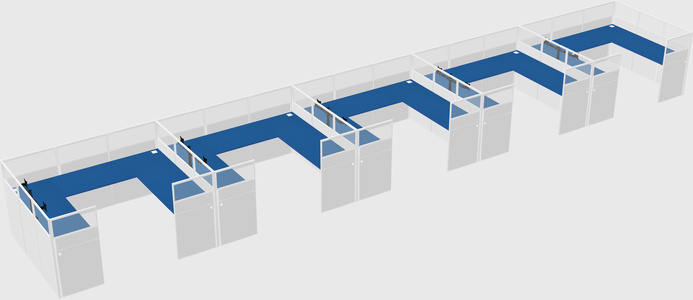 U-shaped cubicle