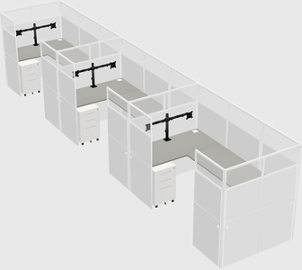 U-shaped cubicle