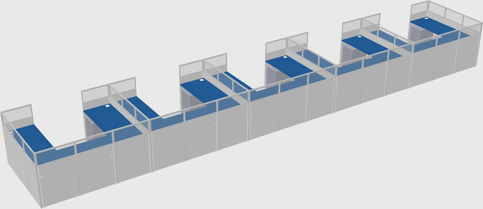 Cabine en u