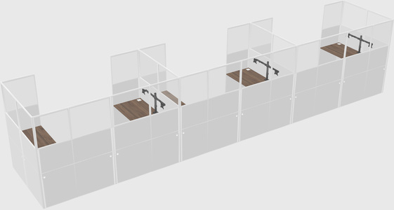 Cabine en u