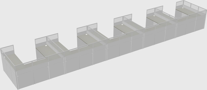 U-shaped cubicle