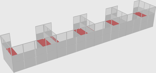U-shaped cubicle