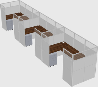U-shaped cubicle