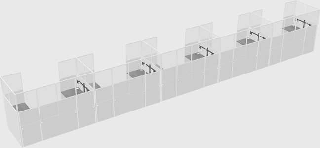 U-shaped cubicle
