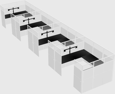 U-shaped cubicle
