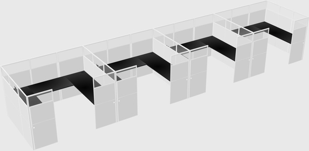 U-shaped cubicle