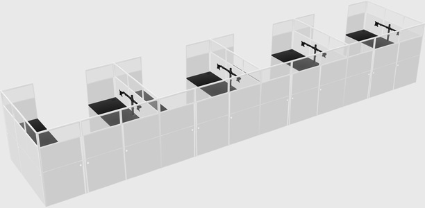 U-shaped cubicle