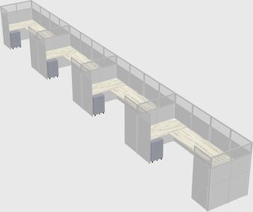 U-shaped cubicle