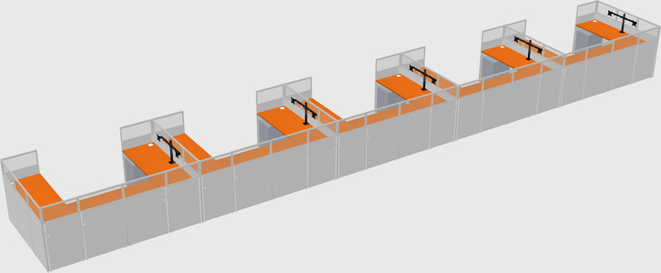 U-shaped cubicle