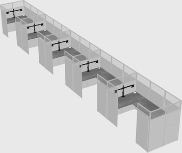 U-shaped cubicle
