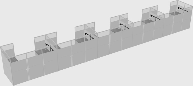 U-shaped cubicle