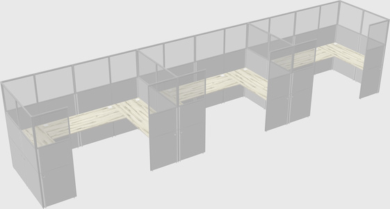 U-shaped cubicle