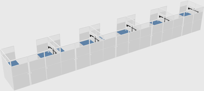 U-shaped cubicle