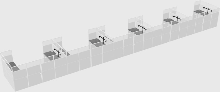 U-shaped cubicle