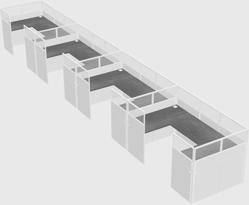 U-shaped cubicle