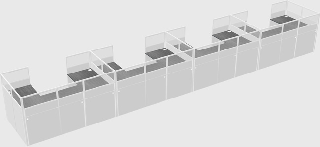 U-shaped cubicle