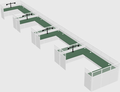 U-shaped cubicle