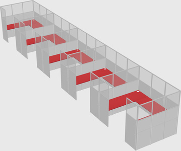 U-shaped cubicle