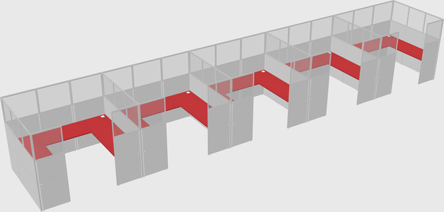 U-shaped cubicle