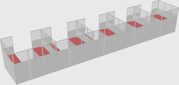 U-shaped cubicle