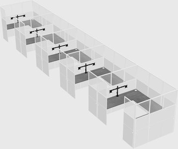 U-shaped cubicle