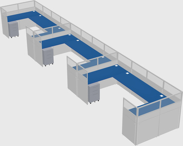 U-shaped cubicle