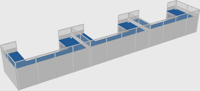 U-shaped cubicle
