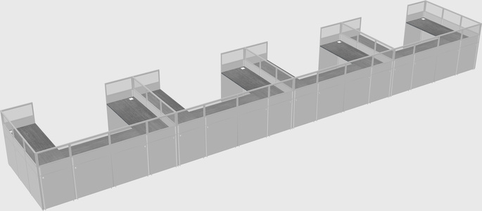 U-shaped cubicle