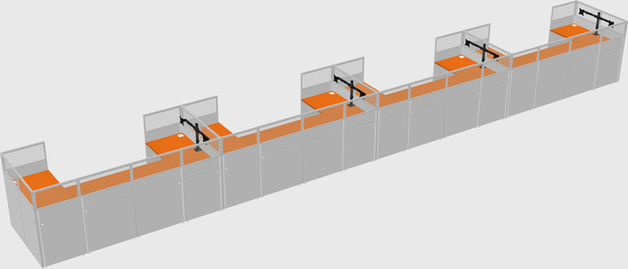 U-shaped cubicle