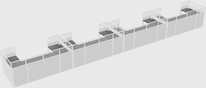 U-shaped cubicle