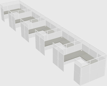 U-shaped cubicle