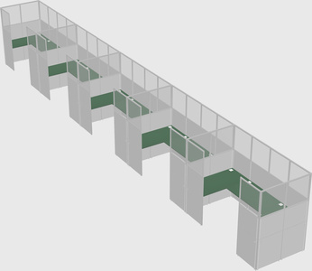 U-shaped cubicle