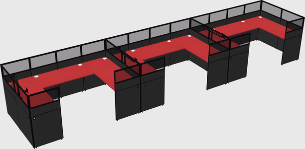U-shaped cubicle