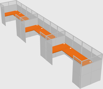 U-shaped cubicle