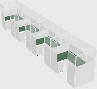 U-shaped cubicle