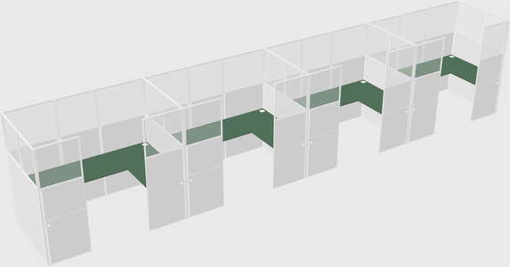 U-shaped cubicle