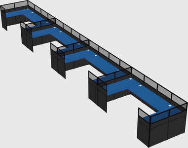 U-shaped cubicle