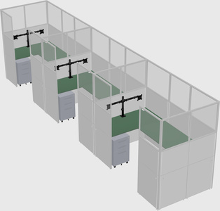 Cabine en u
