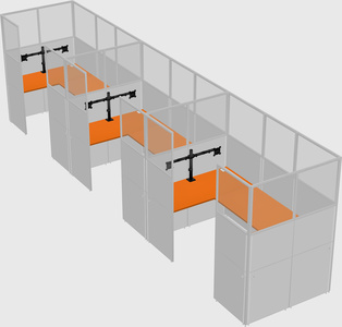 U-shaped cubicle